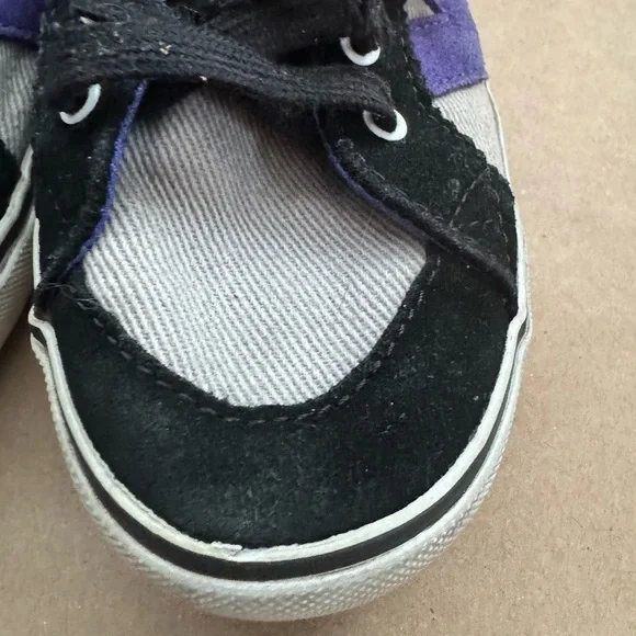 Vans Purple & Black & Tan Old Skool Frayed Laces Canvas Sneakers. Size 8 - Picture 8 of 11